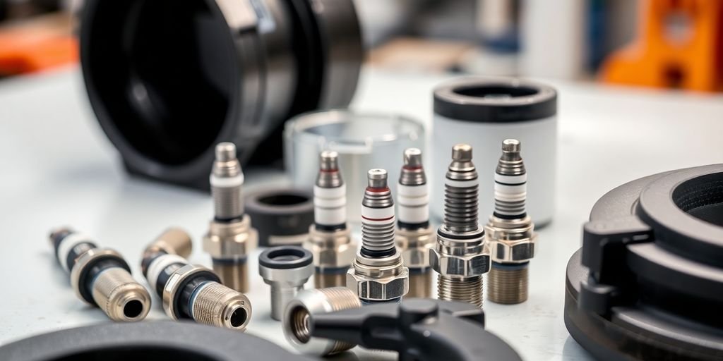 a collection of spark plugs,
