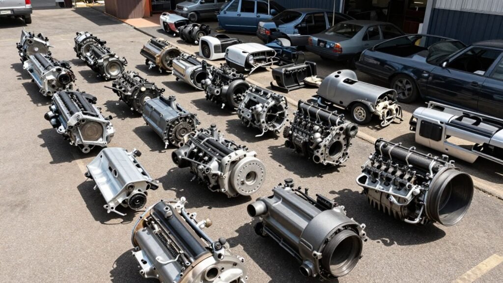 Mitsubishi car parts at Parramatta wreckers